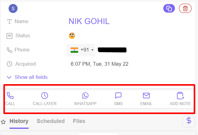 telecrm lead page | Customer churn