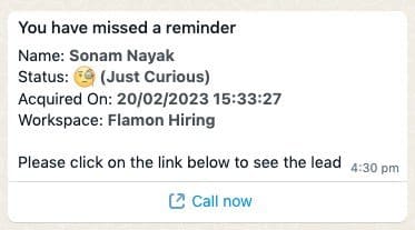 5 Best Financial Advisor CRM in India for 2025 3 whatsapp message example from telecrm