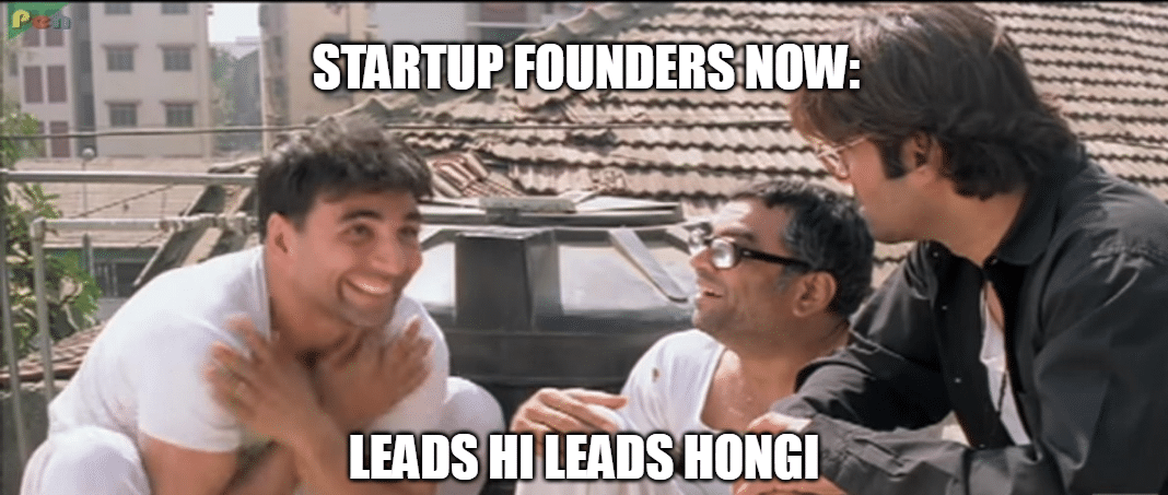 Startup founders after reading the best lead generation strategies for startups - akshay kumar meme 