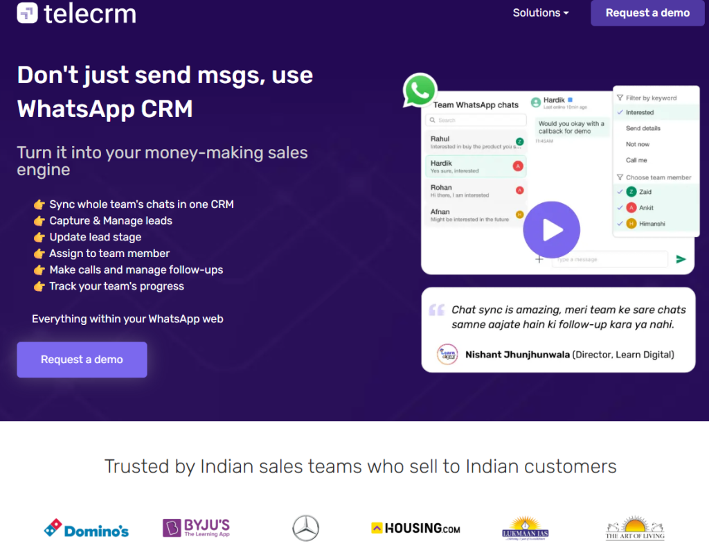 Complete Guide to WhatsApp Automation for MSMEs in 2025 21 Telecrm's WhatsApp CRM