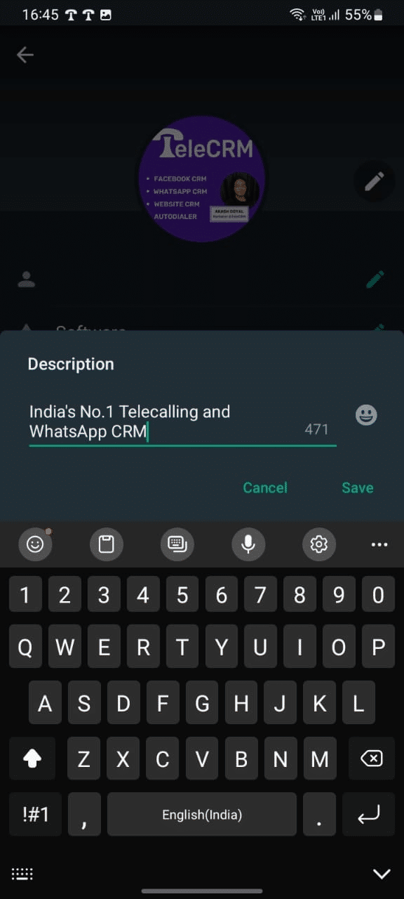 How to Change WhatsApp to Business Account 8 Set up a Brief Description about you business in WhatsAPp Business App