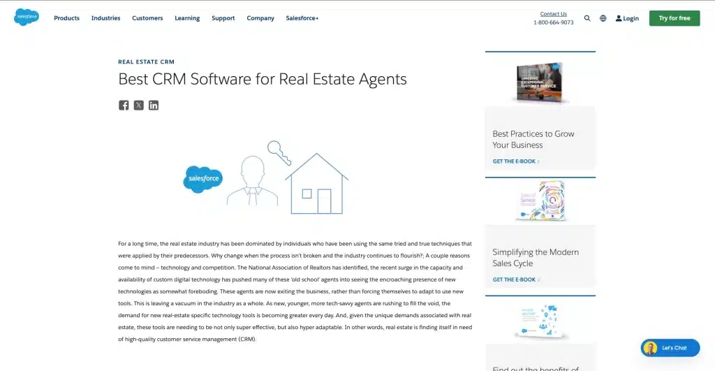 Salesforce is a cloud-based CRM that transforms how real estate businesses manage their clients and close deals