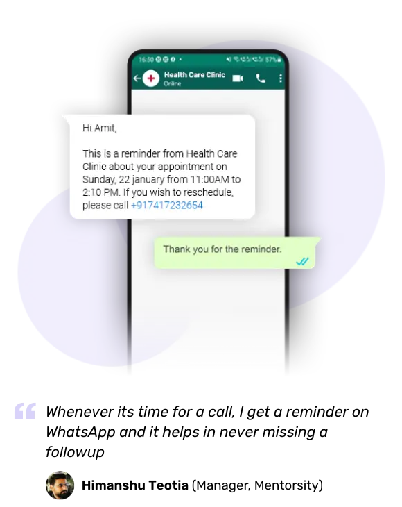 Automated appointment reminders