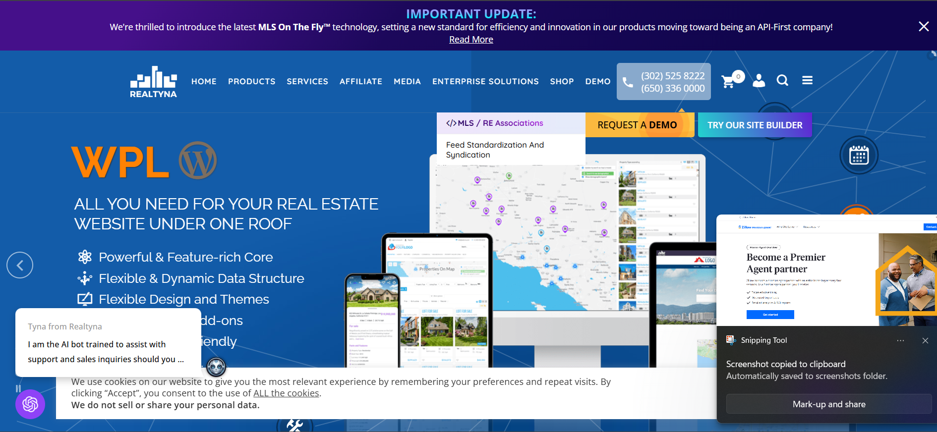 Realtyna offers lead generation and website management solutions