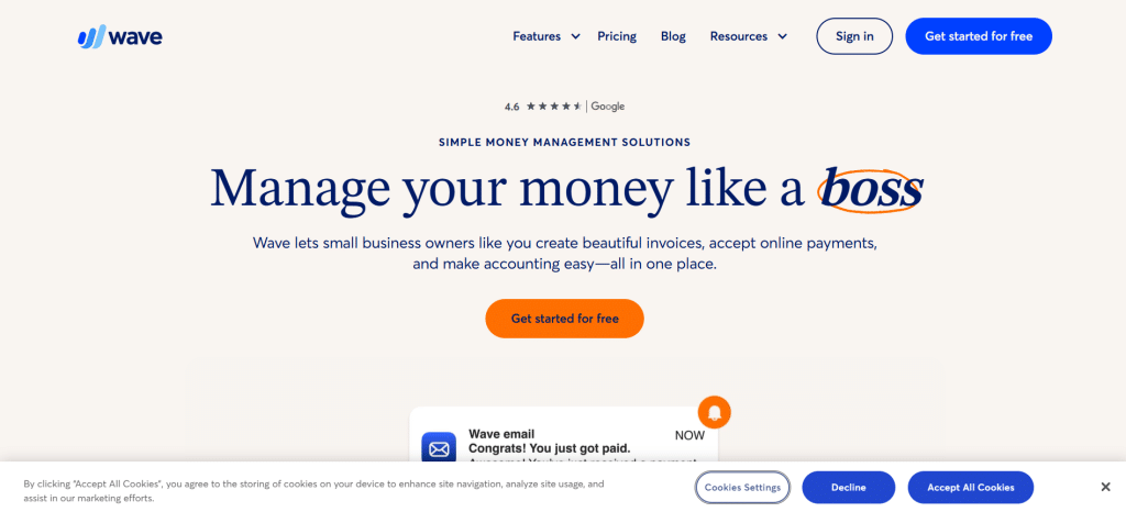 The Ultimate Guide to Accounting Software for Travel Agency 16 wave dashboard