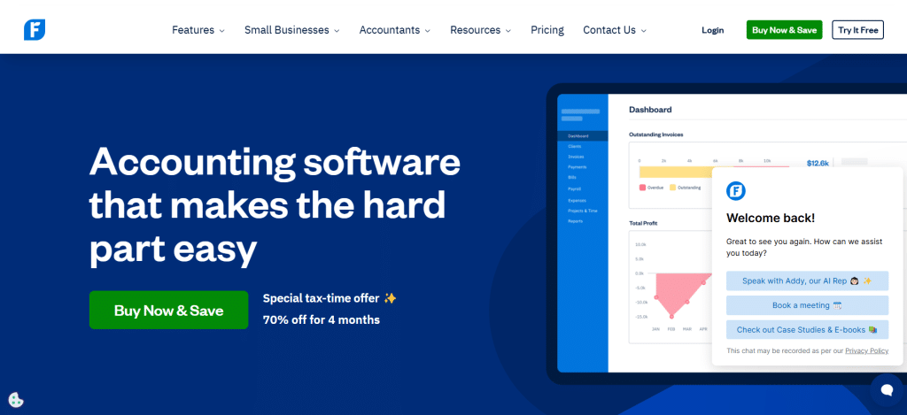 The Ultimate Guide to Accounting Software for Travel Agency 19 freshbooks dashboard
