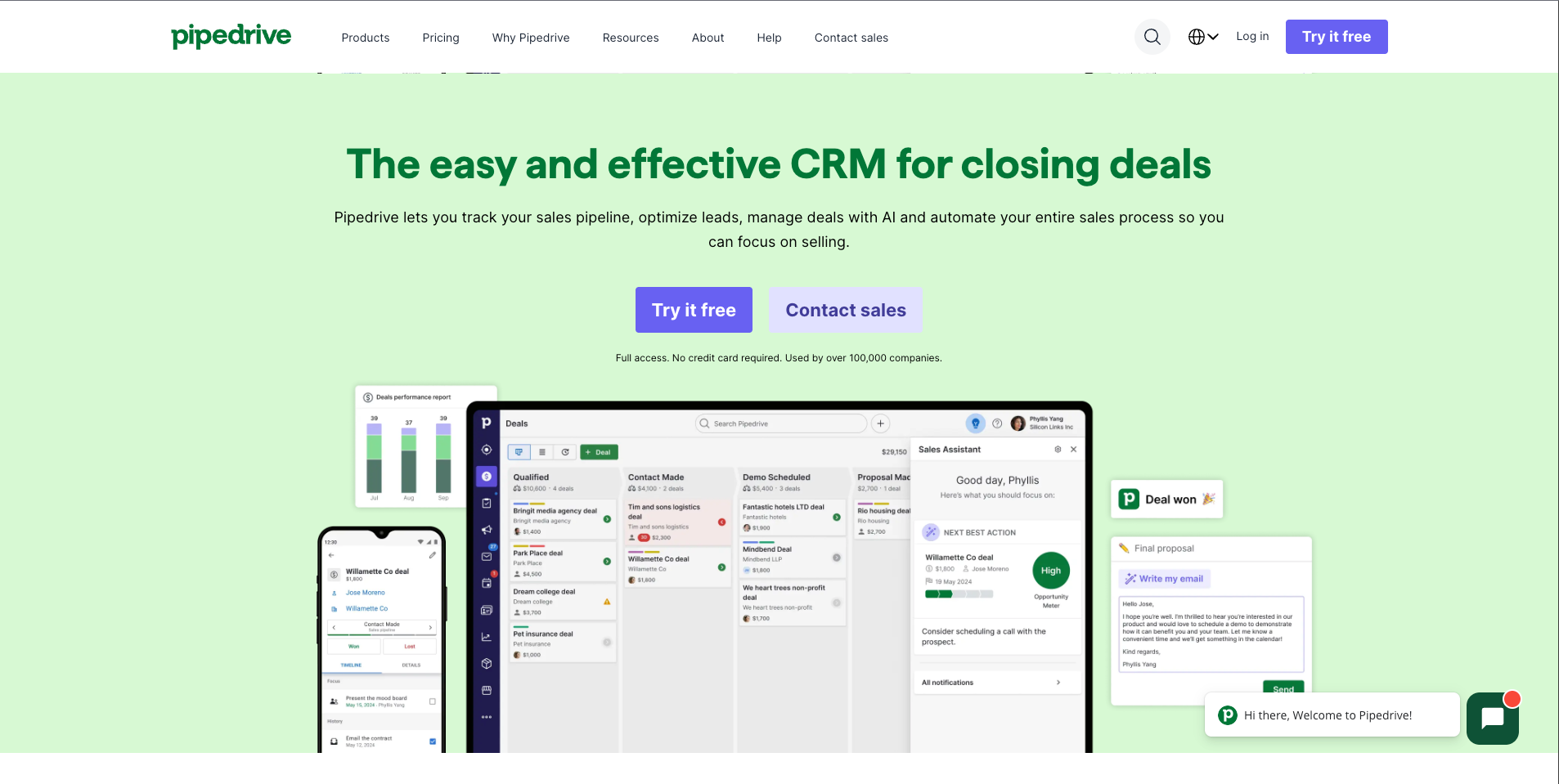 What to Look for When Selecting a CRM for Your SMB Sales Team 18 Pipedrive CRM homepage overview